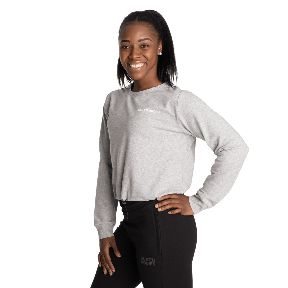 Better Bodies Empire Cropped Crew Greymelange S Fitness Factory