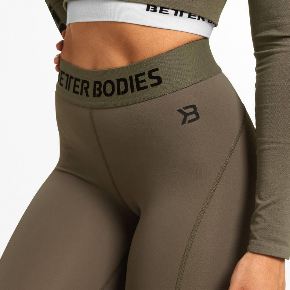 Better Bodies Highbridge Tights - Wash Green M - Fitness Factory