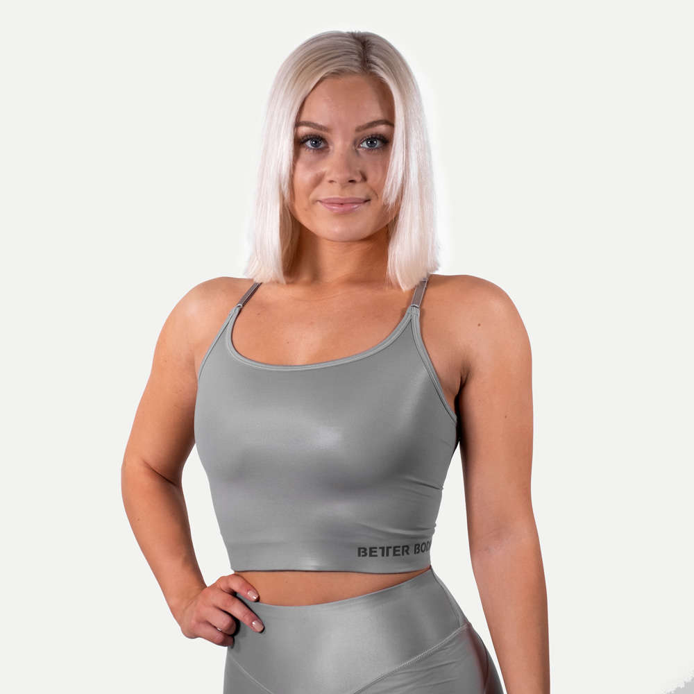 Better Bodies Vesey Strap Bra V2 - Steel Grey S - Fitness Factory